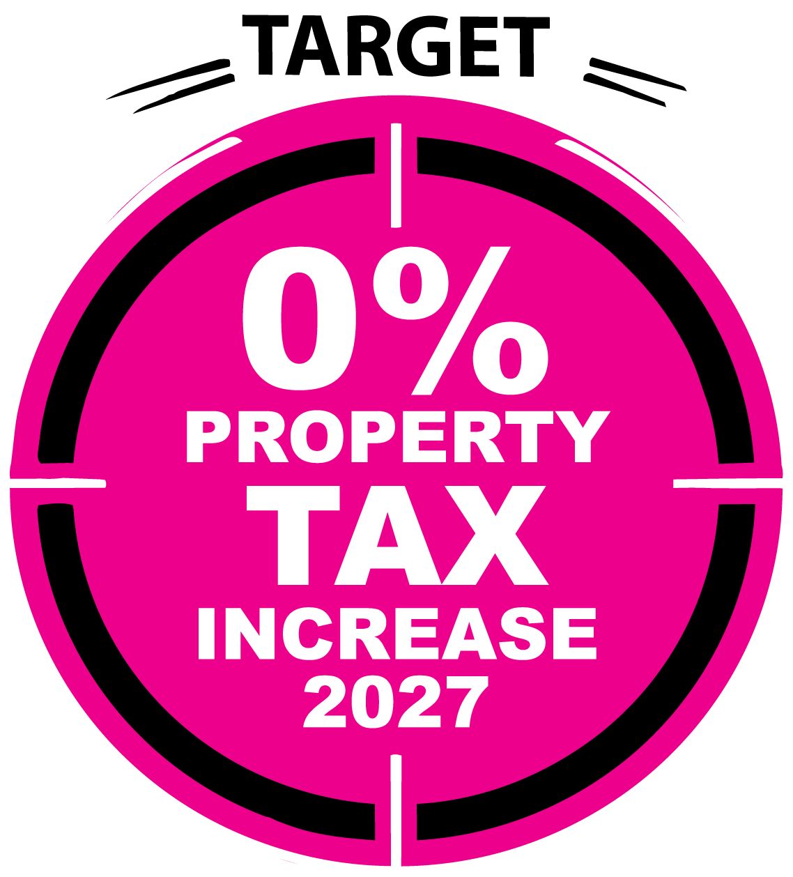 Target 0% tax increase badge